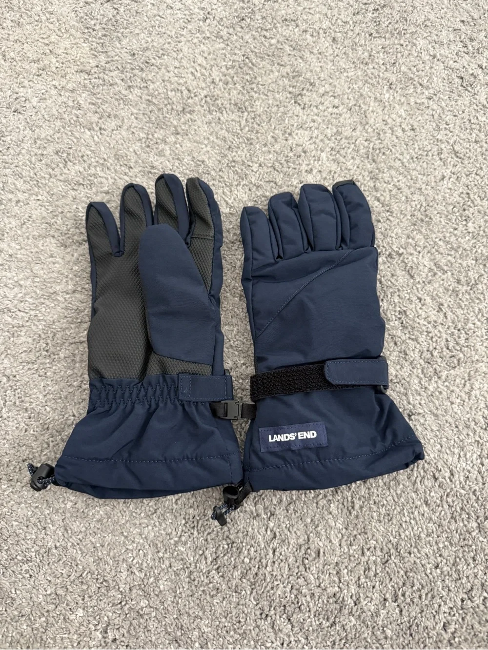 Lands' End Navy Kid's Squall Gloves Size Medium
